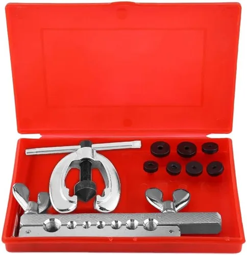 Kit de herramientas de abocinación 9 piezas, kit de herramientas de abocinación de tubos, kit de reparación de tubos, incluye troqueles de separador
