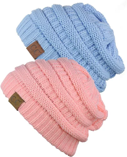 Miniatura 44 de Gorro a la moda de tejido suave abultado, cálido y elástico de C.C
