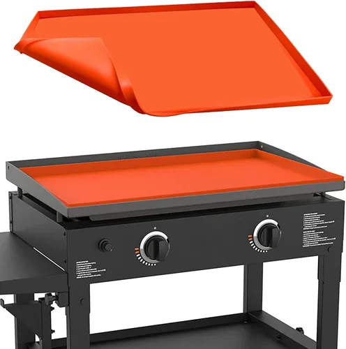 Alfombrilla de plancha de silicona de 28 pulgadas para parrilla Blackstone de 28 pulgadas, cubierta de plancha de silicona resistente de grado