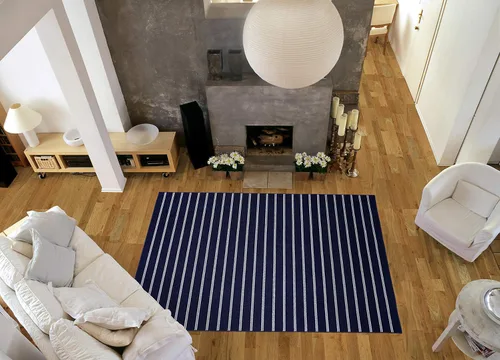 Miniatura 2 de Garland Rug Avery - Alfombra a rayas de 9 pies x 12 pies, antideslizante, suave, resistente a las manchas, ideal para salas de estar y pasillos