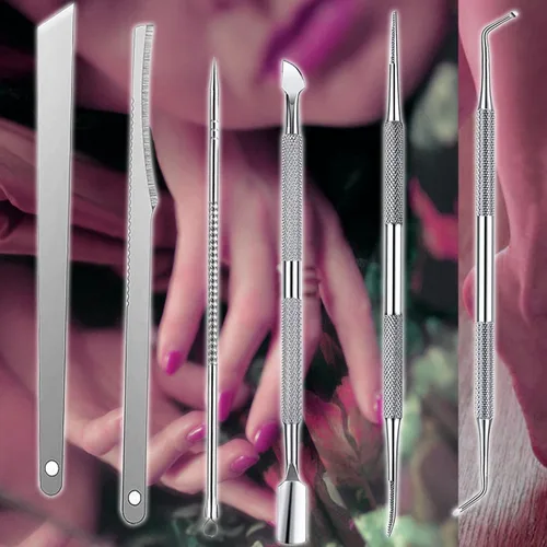 Miniatura 6 de 6 herramientas de uñas encarnadas, lima y levantadores de uñas de los pies, kit de herramientas profesionales de eliminación de uñas de acero