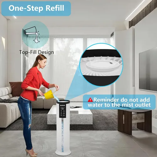 Miniatura 6 de Humidificador, humidificador inteligente de 3.4 galones (13 litros) para dormitorio y hogar, humidificadores de niebla fría de 2000 pies cuadrados