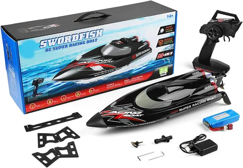 Miniatura 9 de Barco de Control Remoto de Alta Velocidad RC Brushless WL916 2.4G 55km/h Submarino RC con Luces LED para Pasatiempos Adultos Niños Favorito