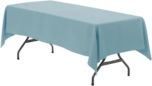 Miniatura 50 de Your Chair Covers - Mantel rectangular de poliéster de 90 x 132 pulgadas, color morado, mantel de boda sin costuras de alta calidad para mesas