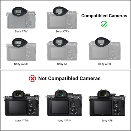 Miniatura 4 de [Versión grande] A7IV A7RV A9III A7SIII A1, visor de cámara para Sony Alpha A7M4 A7R5 A9M3 A7S3 A1, extensión giratoria 360 diseño ovalado