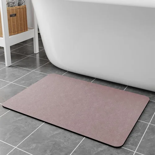 Miniatura 13 de Alfombras de baño de 32 x 17 pulgadas, tapetes de baño de tierra de diatomeas de secado rápido, absorbentes, tapetes de baño de goma antideslizante