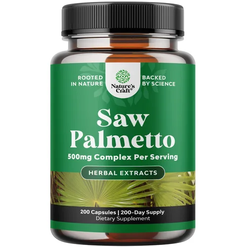 Miniatura 10 de Extracto de palma enana americana extra fuerte, complejo de hierbas avanzado para la salud del cabello y apoyo urinario con esteroles vegetales