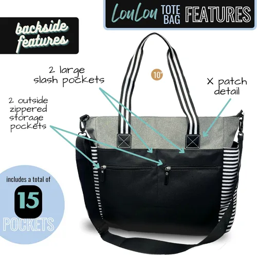 Miniatura 141 de Brooke & Jess Designs Bolso de mano para la abuela – Bolso de lona resistente con cremallera y bolsillo interior para la abuela para uso diario