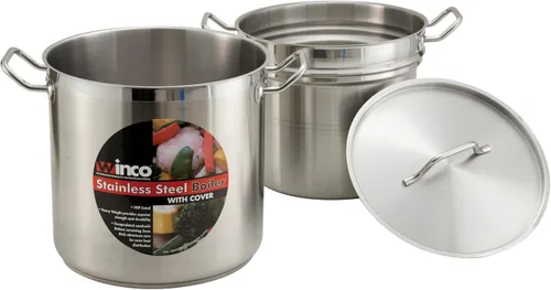Miniatura 4 de Winco Caldera doble S/S de 12 qt con cubierta Acero inoxidable
