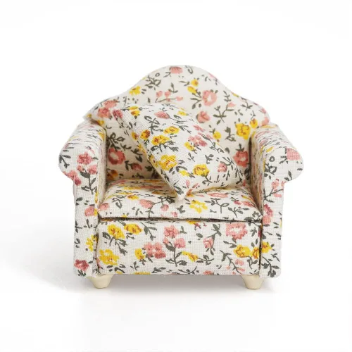 Miniatura 10 de Odoria 1/12 Silla en miniatura Sillón Accesorios para muebles de casa de muñecas, color blanco