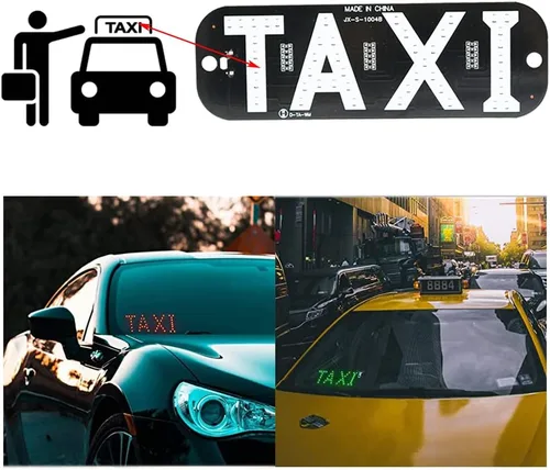 Miniatura 7 de 2 unids Taxi Led coche parabrisas cabina indicador lámpara 12V taxi signo bombilla parabrisas taxi guía luces (azul)