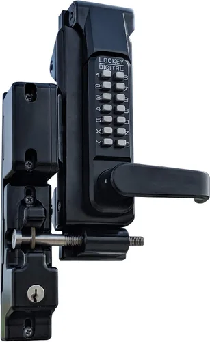 Miniatura 2 de Lockey USA Sumo GL2 - Cerradura de puerta de palanca mecánica de doble combinación de montaje en superficie, color negro azabache CC (GL2JBMGDC)