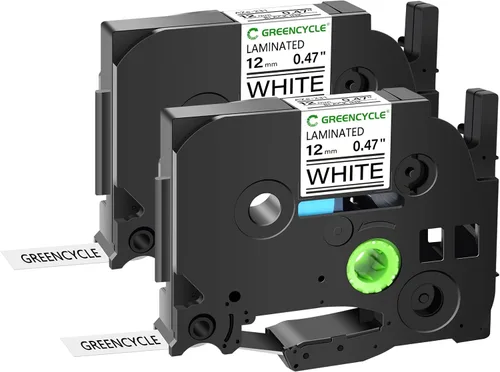 Miniatura 48 de GREENCYCLE TZe-111 - Cinta adhesiva transparente laminada de 0.23 pulgadas compatible con Brother P-Touch TZ-111 TZe111, cinta negra sobre