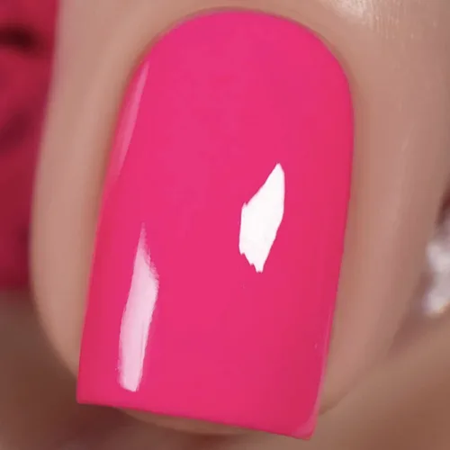 Vishine Esmalte de uñas en gel de color neón, 0.54 onzas líquidas, llamativo, rosa neón, crema, lámpara de uñas LED UV, esmalte de uñas en gel, arte