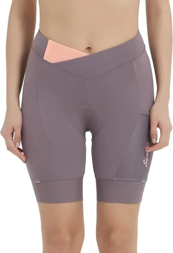 Miniatura 7 de Santic Pantalones cortos de ciclismo para mujer, mallas transpirables acolchadas