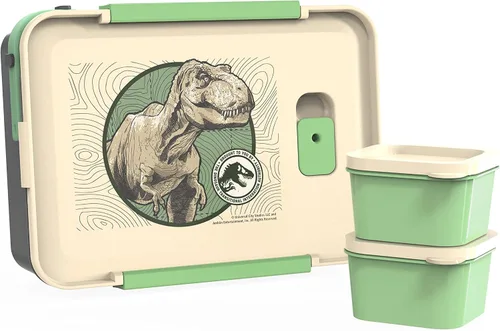 Miniatura 17 de Zak Designs Blippi Caja Bento de plástico reutilizable con sello a prueba de fugas, asa de transporte, ventilación de vapor para microondas