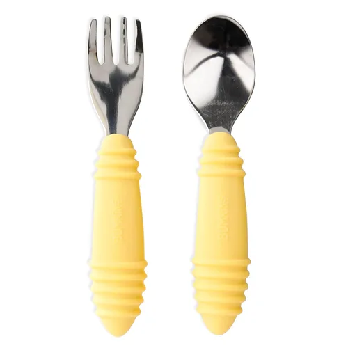 Miniatura 15 de Bumkins Juego de utensilios para bebés, Chewtensils cucharas de silicona para mojar, autoalimentación, destete dirigido por el bebé, aprendizaje