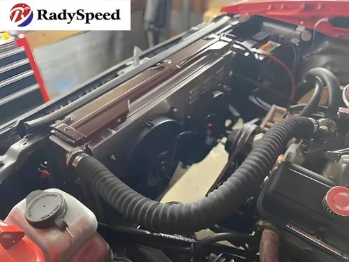 Miniatura 7 de Radiador de aluminio de 4 filas, cubierta y ventiladores para Chevy 70-81 Camaro/78-87 Monte Carlo, radiador de repuesto, radiador de aluminio