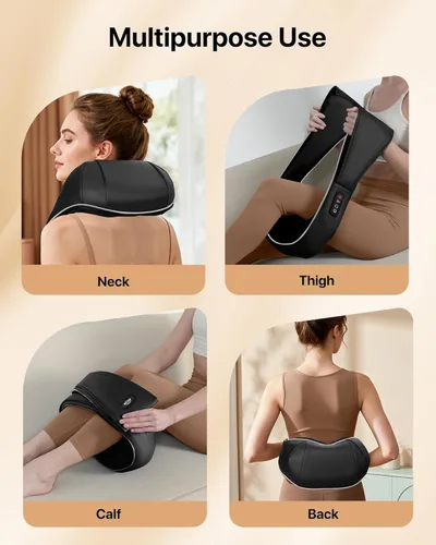Miniatura 7 de ALLJOY Masajeador de cuello para aliviar el dolor de tejido profundo con calor, HSA 3D masajeador Shiatsu de cuello y espalda para hombro, cuerpo