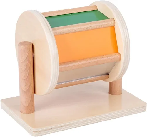 Miniatura 11 de Montessori - Kit de juguetes para bebés, espejo, peekaboo, rompecabezas de perillas, tambor giratorio, bola arcoíris - niños pequeños de 6 a 12 meses