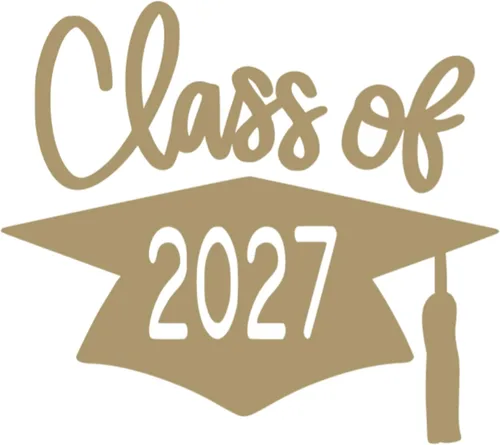 Miniatura 33 de Class Of 2027 - Calcomanía de vinilo para gorra de graduación, transferencia de camisetas de graduación, parche de camisa de graduado de bricolaje