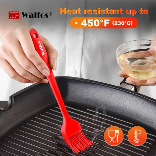 Miniatura 6 de Walfos Juego de 5 cepillos de silicona para repostería, resistentes al calor, perfectos para hornear, parrilla de barbacoa, cocina de cocina, núcleo
