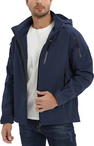 Miniatura 4 de TACVASEN Special Ops - Chaqueta táctica para hombre, resistente al agua, softshell y desmontable, con capucha