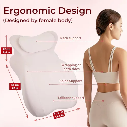 Miniatura 5 de Almohada de cuña ergonómica de espuma viscoelástica para adultos en posición prona, almohada de cama para sentarse, alivio del dolor de espalda