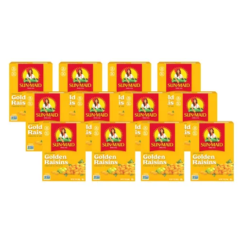 Miniatura 8 de Sun-Maid California Golden Raisins - Caja de tamaño compartido de 12 onzas, aperitivos de frutas secas, almuerzos de regreso a clases y edulcorantes