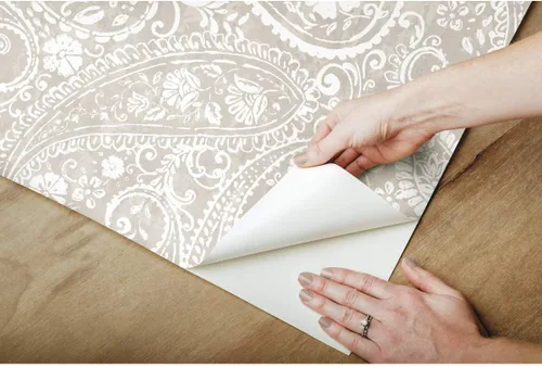 Miniatura 4 de RoomMates RMK11580RL - Papel pintado de cachemira beige