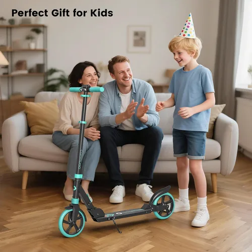 Miniatura 7 de Patinete para niños de 5 a 12 años, adolescentes, patinete plegable ligero para adultos con ruedas de 8 pulgadas, carga máxima 240 LBS, regalo