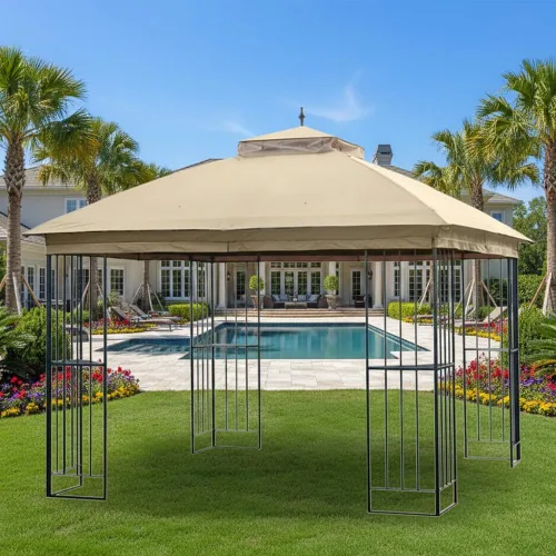 Miniatura 2 de Garden Winds Cubierta superior de repuesto RipLock 350 reforzada compatible con Garden Treasures Steel Finial de 10 x 10 pies, modelos de cenador