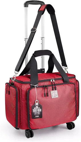 Miniatura 10 de Bolsa para máquina de coser con ruedas universales, funda de transporte para máquina de coser con cremalleras YKK, compatible con la mayoría