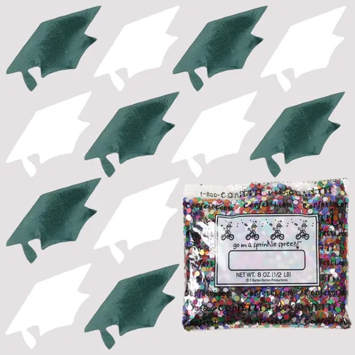 Miniatura 103 de Confetti Grad Cap Negro, Azul Marino Combo - 2 bolsas de media onza (1 oz)