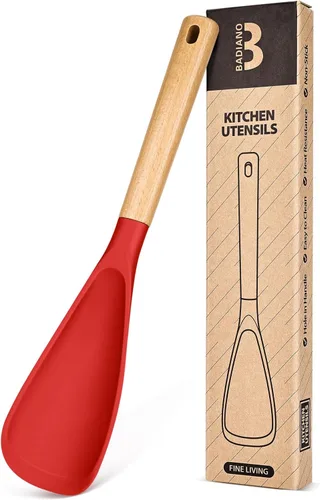 Miniatura 8 de Cuchara de cocina para utensilios de cocina antiadherentes, ideal para cocinar y servir silicona mate resistente sin BPA, cuchara con mango de Azul