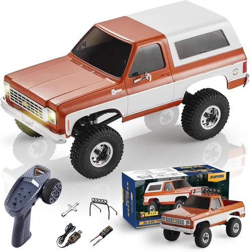 Miniatura 9 de BEEZRC FMS 1/24 FCX24S Chevy K5 Blazer S RC Crawler, con licencia oficial RC Rock Crawler, camioneta RC SUV 4WD 2.4GHz Hobby RC modelo, 5.0 mi/h
