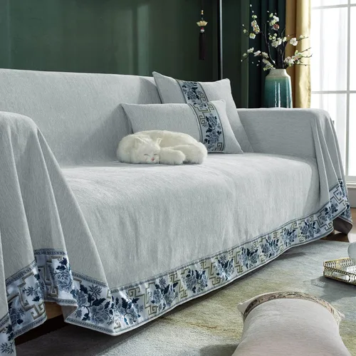 Miniatura 7 de DREAMINGO Protector de Sofá Gris Claro Fundas de Sofá para Perros Color Sólido Moderna Funda de Sofá de 2 Cojines para Loveseat Apta para Mascotas