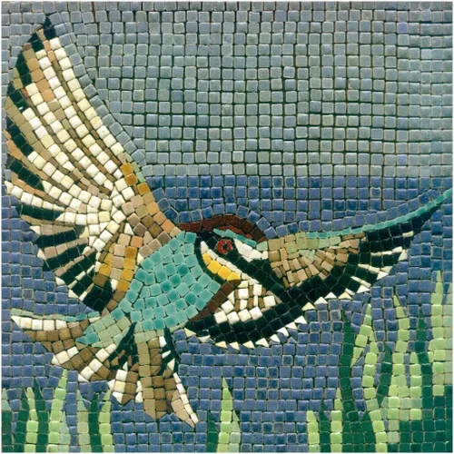 Miniatura 44 de Mosaicos hechos a mano fáciles con nuestro kit de manualidades de mosaico para adultos, delfín cuadrado de 7 pulgadas (20cm)