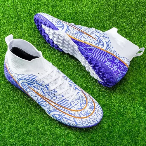 Miniatura 5 de Tacos de fútbol para niños y niñas, cómodos zapatos de fútbol para interiores y exteriores, interiores, competición, unisex