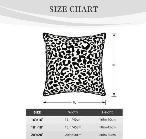 Miniatura 4 de Funda de almohada de terciopelo con estampado de leopardo y guepardo de 18 x 18 pulgadas, funda de almohada cuadrada decorativa en blanco y negro