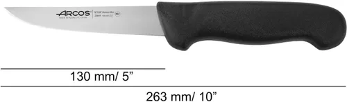 Miniatura 2 de Arcos Cuchillo deshuesador de acero inoxidable nitrum de 5 pulgadas y hoja de 5.118 in. Cuchillo de carnicero profesional para cortar huesos
