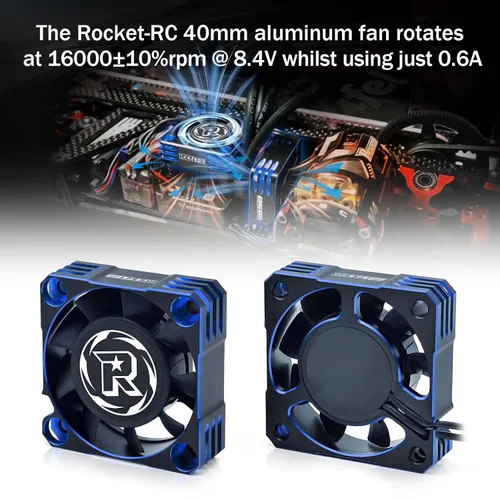 Miniatura 2 de 2 Pack Ventilador de Refrigeración de Motor de 40mm 16000RPM Ventilador de Refrigeración RC ESC Disipación de Calor para Coche RC 1/10 1/8