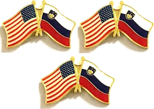 Miniatura 118 de 3 Pines de solapa con banderas de Estados Unidos y países internacionales, paquete de 3 pines dobles con diseño de banderas de Estados Unidos