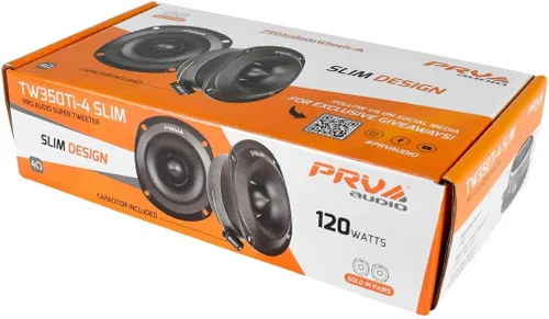 Miniatura 7 de PRV AUDIO Super Tweeters para audio de coche, 3.5 pulgadas, par de tweeter de bala de 240 vatios, tweeter PRV TW350Ti-4 Slim Titanium Bullet PRO