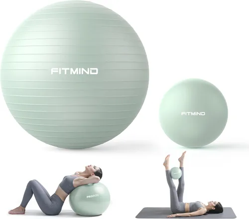 Miniatura 8 de Exercise Balls Set 22-30 Inch & 9 Inch, Small Pilates Ball with Pump, Pregnancy Ball for Women, Yoga Balls for Exercise, Small Exercise Ball for