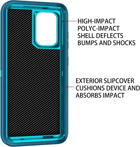 Miniatura 2 de Funda para Galaxy S20 Ultra 5G, resistente a prueba de golpes, 3 capas, protección de cuerpo completo, funda resistente para Galaxy S20 Ultra de 6.9