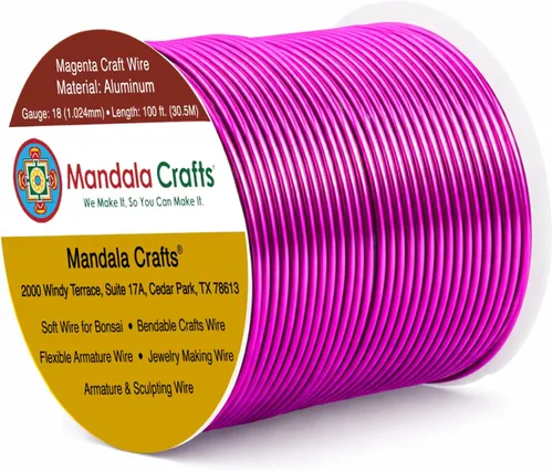 Miniatura 312 de Mandala Crafts - Alambre de aluminio anodizado de 8 calibre para hacer joyas - 9.75 m de alambre flexible negro colorido - Flexible para bonsái