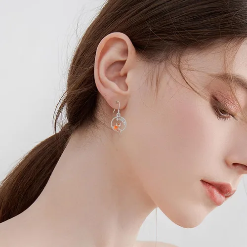 Miniatura 4 de YAFEINI Ajolotl - Aretes colgantes de plata de ley con diseño de cabra y ajolotl para mujeres y niñas