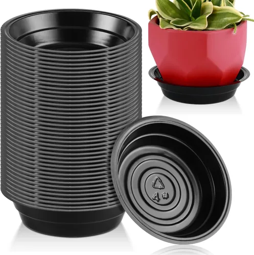 Miniatura 32 de Paquete de 30 platillos transparentes para plantas en interiores (4, 6, 8, 10, 12 pulgadas) platillos para macetas para plantas en maceta, juego