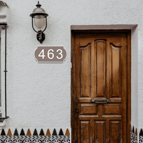Miniatura 6 de Letrero de dirección personalizado para casa, placa de aluminio para número de casa, letrero de dirección horizontal, números de casa reflectantes